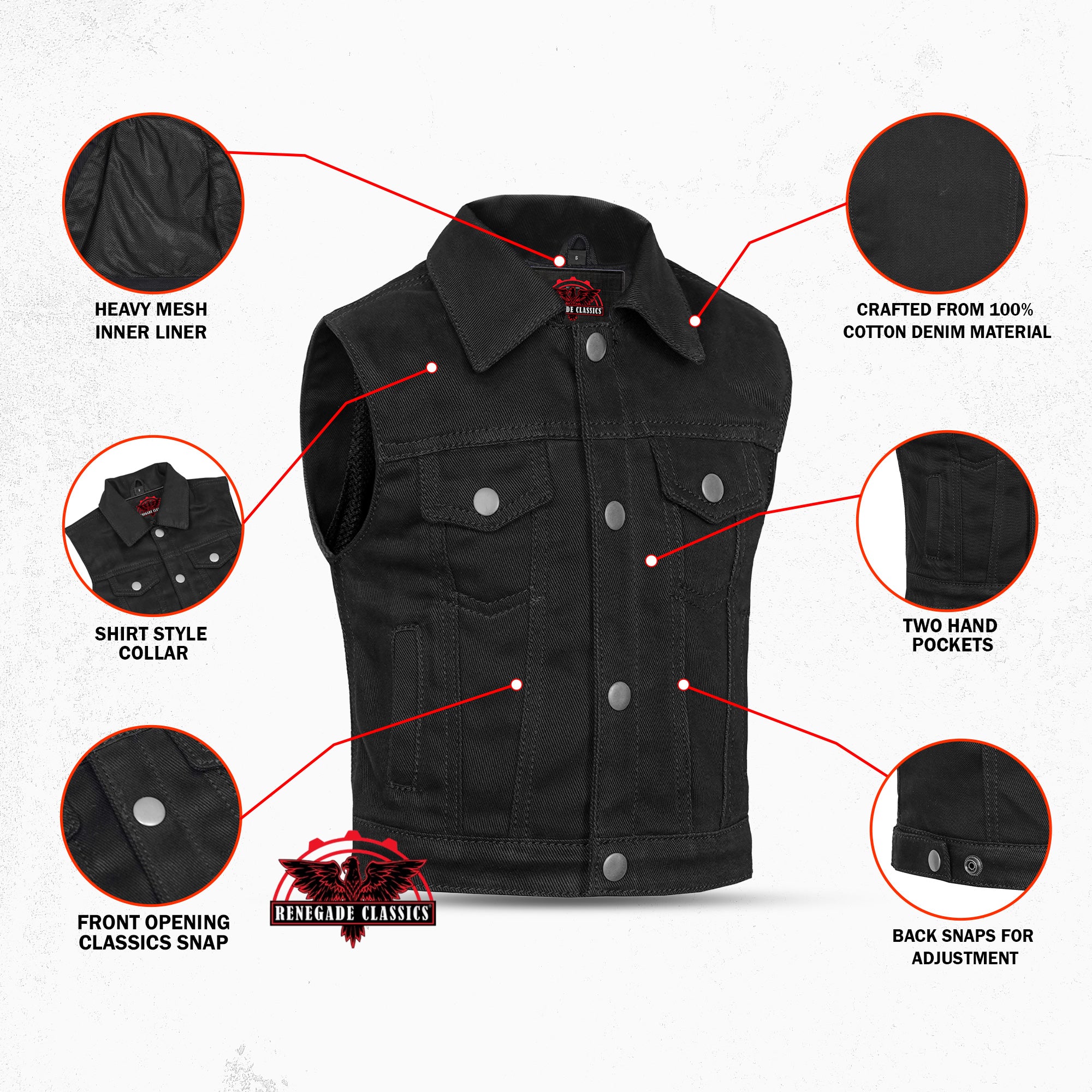 Deltho kids denim vest