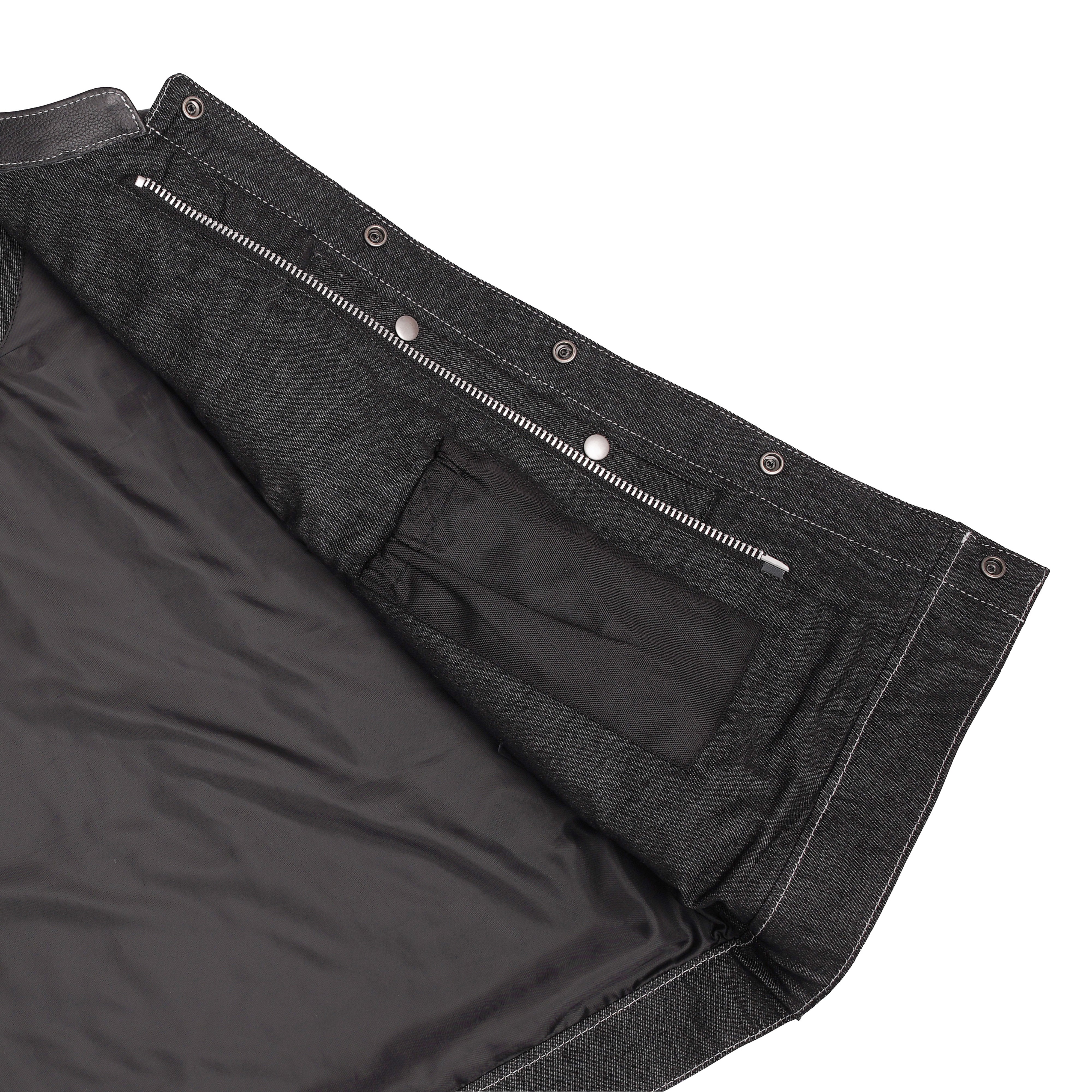 Stormskin™ Men's Leather-Denim Combo Motorcycle Vest