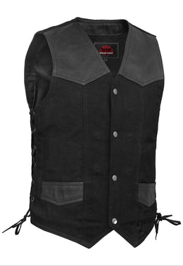 Maison Men’s Motorcycle Denim Vest