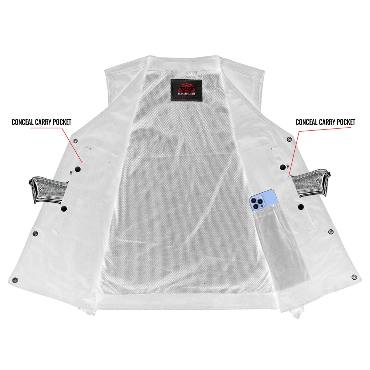 Roamer Mens Denim Motorcycle Vest
