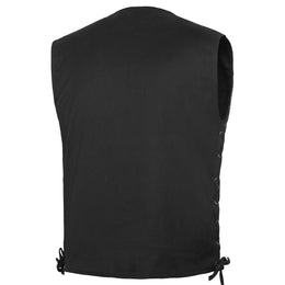 Outrider Men's Classic Black Denim Motorcycle  Vest