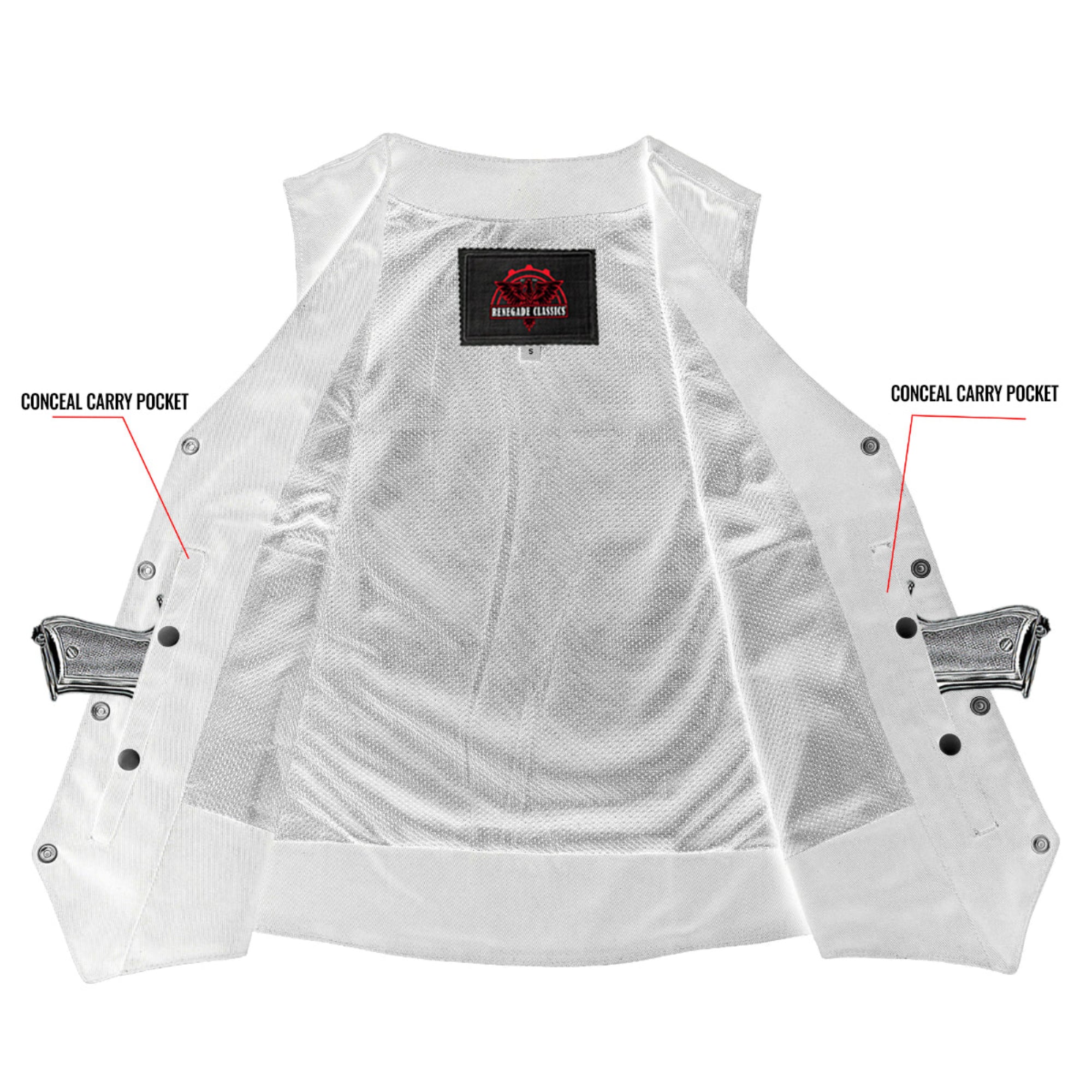 OldSchool Mens Motorcycle Denim Vest
