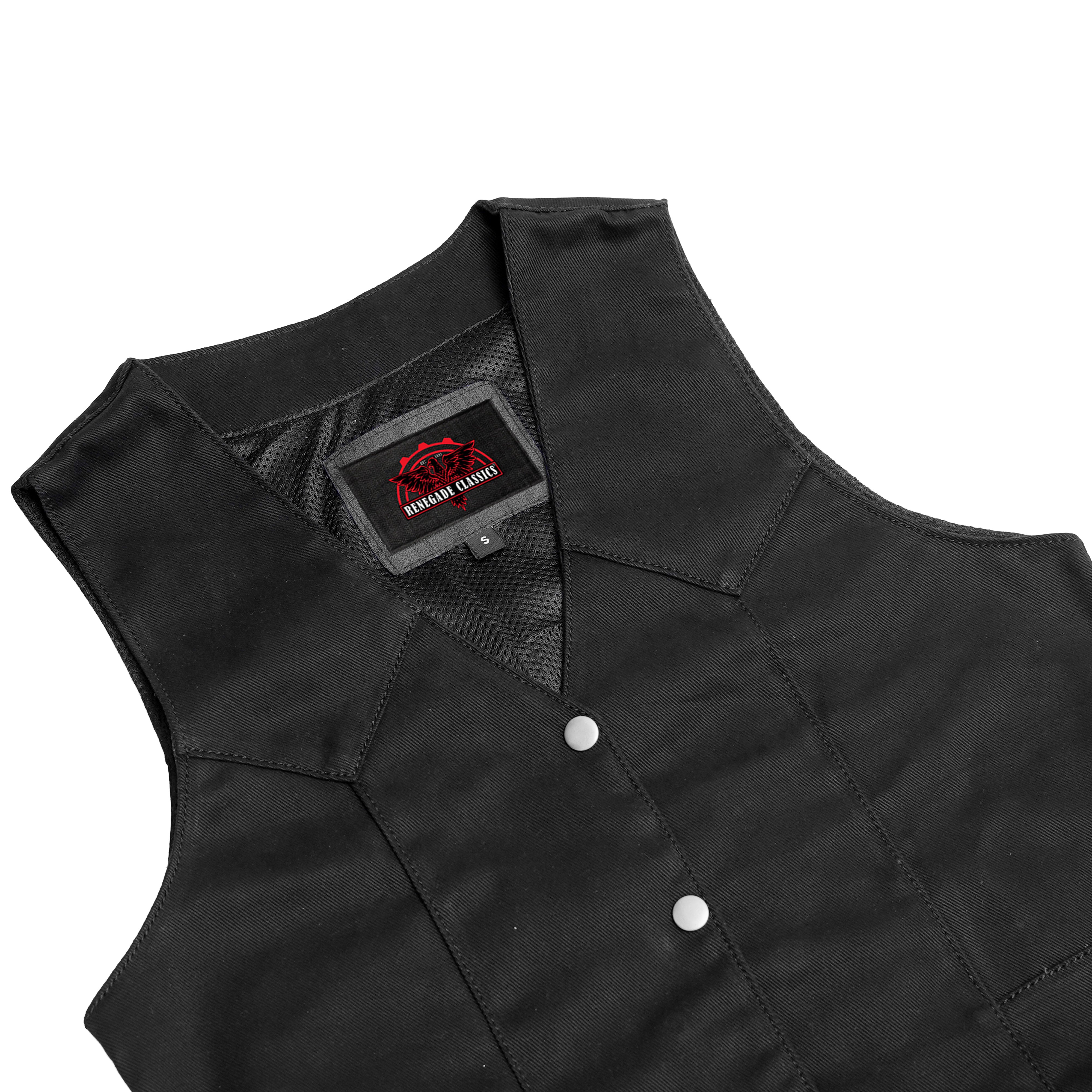OldSchool Men's  Motorcycle Denim Vest