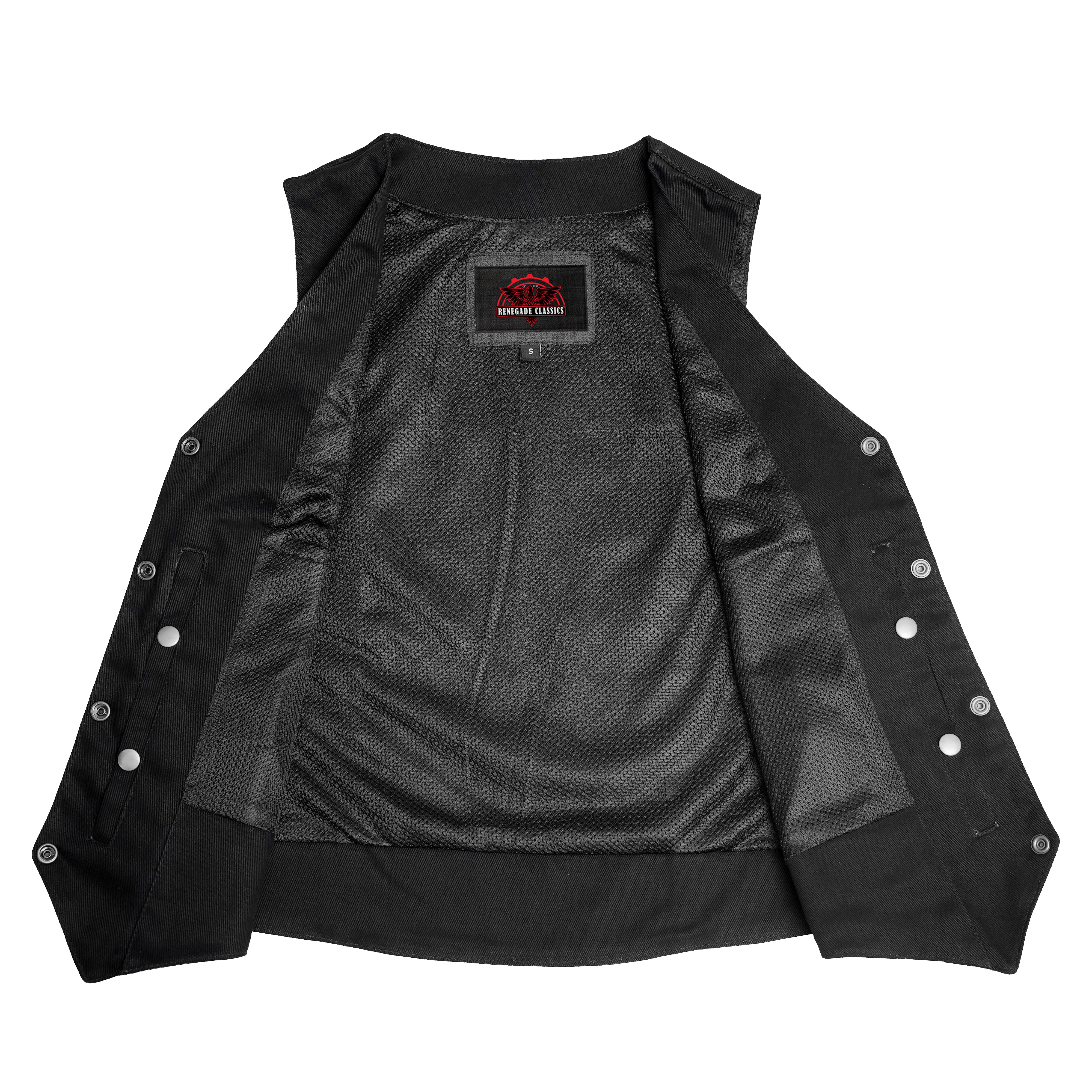 OldSchool Men's  Motorcycle Denim Vest