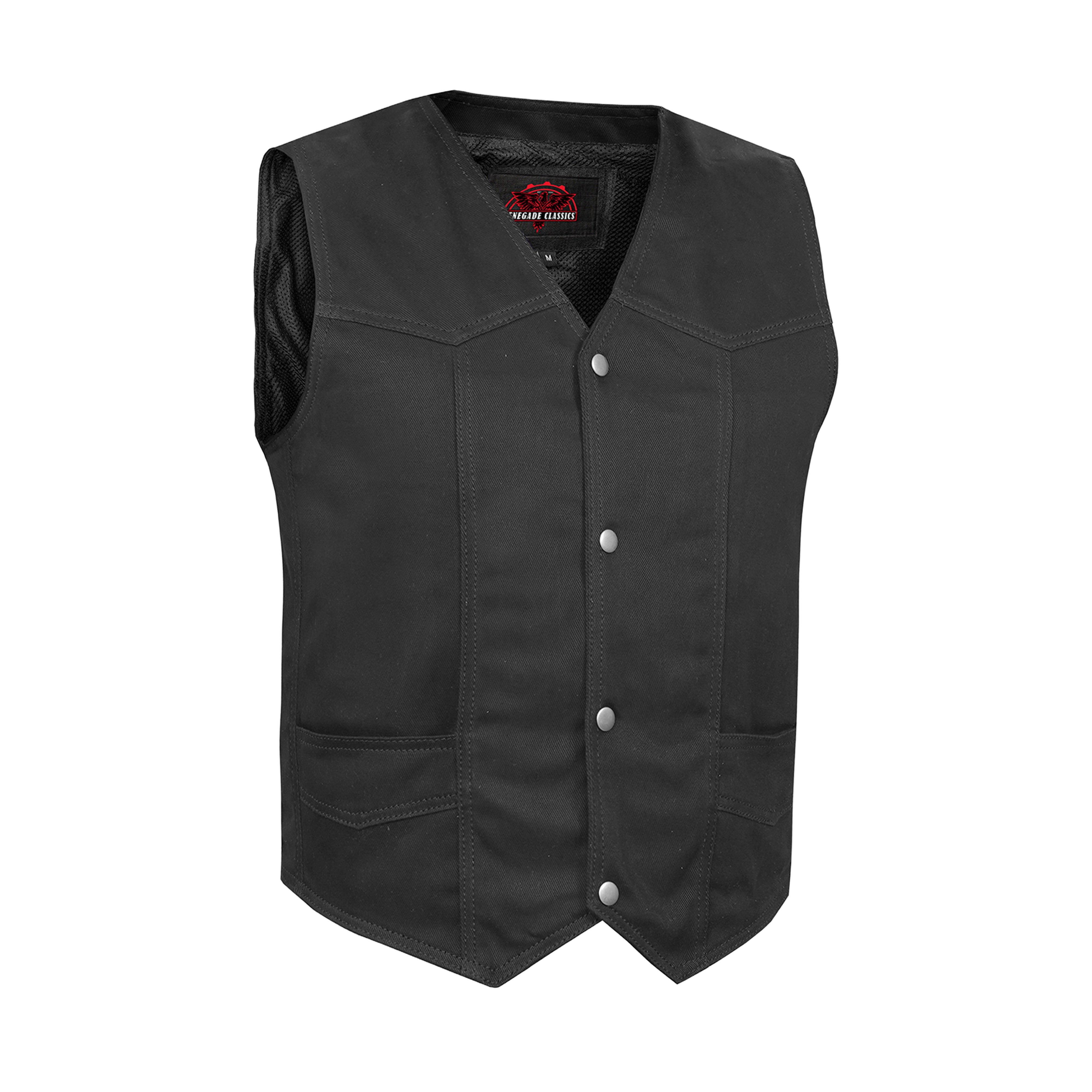 OldSchool Men's  Motorcycle Denim Vest