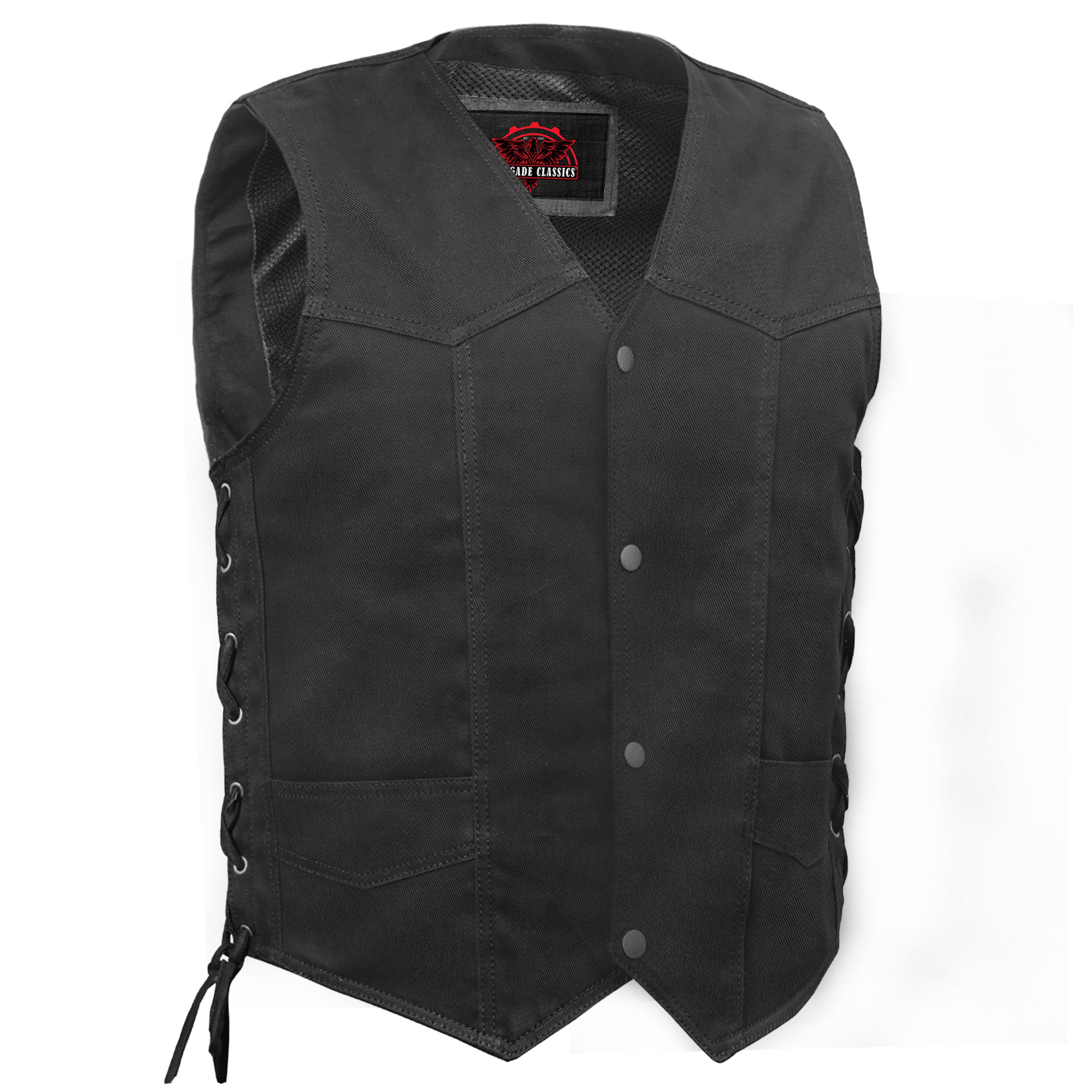 Rustborn™ Mens Denim Motorcycle Vest
