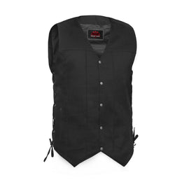 Denhawk™ Men's Tall Black Denim Motorcycle Vest
