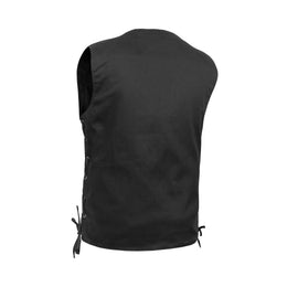 Denhawk™ Men's Tall Black Denim Motorcycle Vest