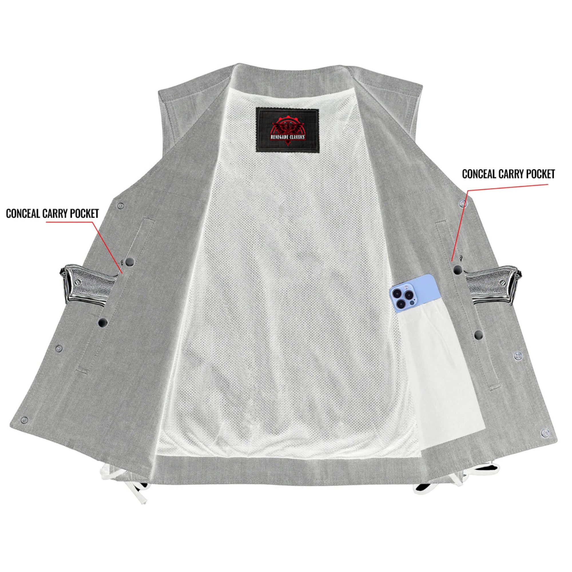 Stormcraft™ Mens Denim Motorcycle Vest