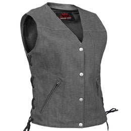 Storm™ Gray womens denim vest