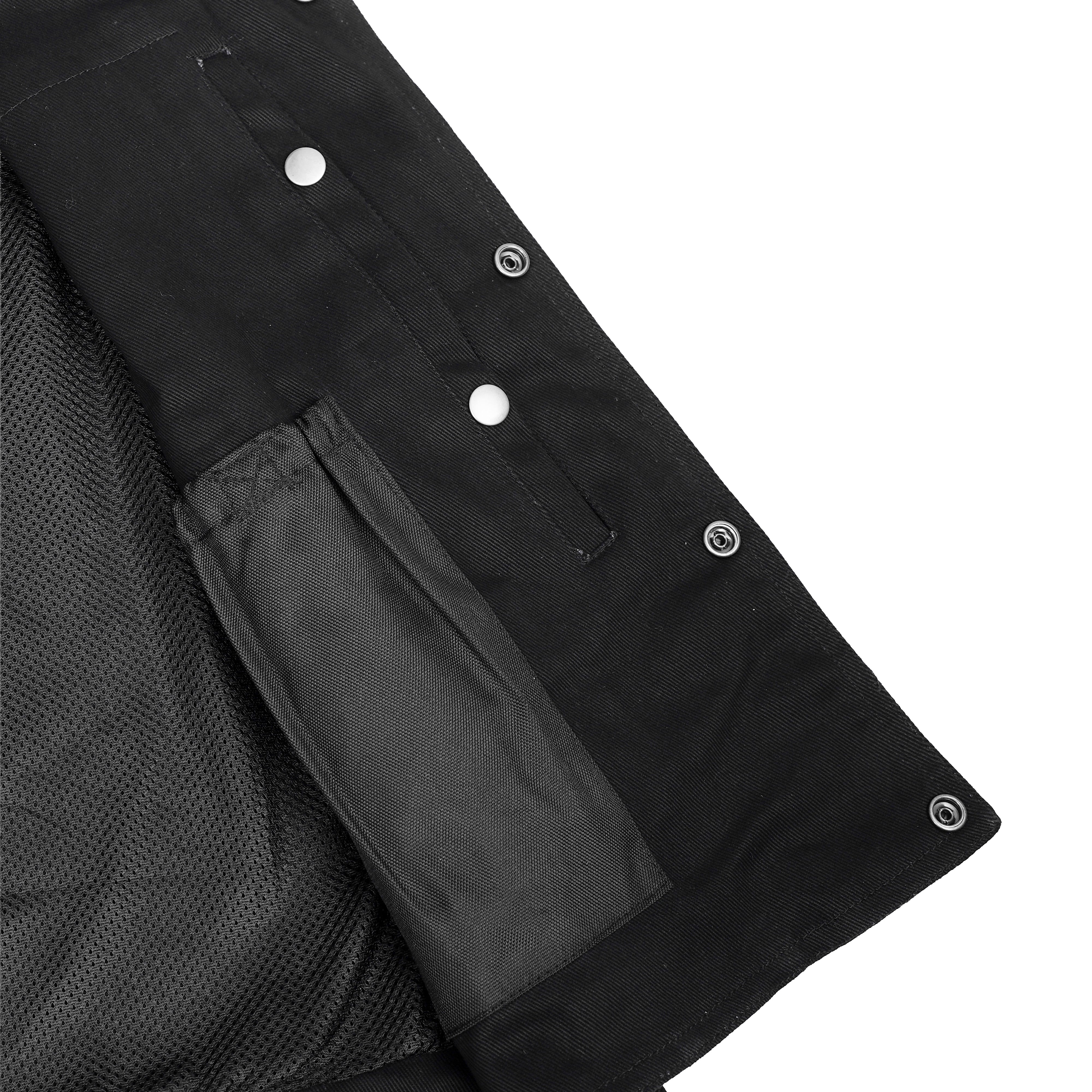 Black Shield™ Men's Black Denim Motorcycle Vest