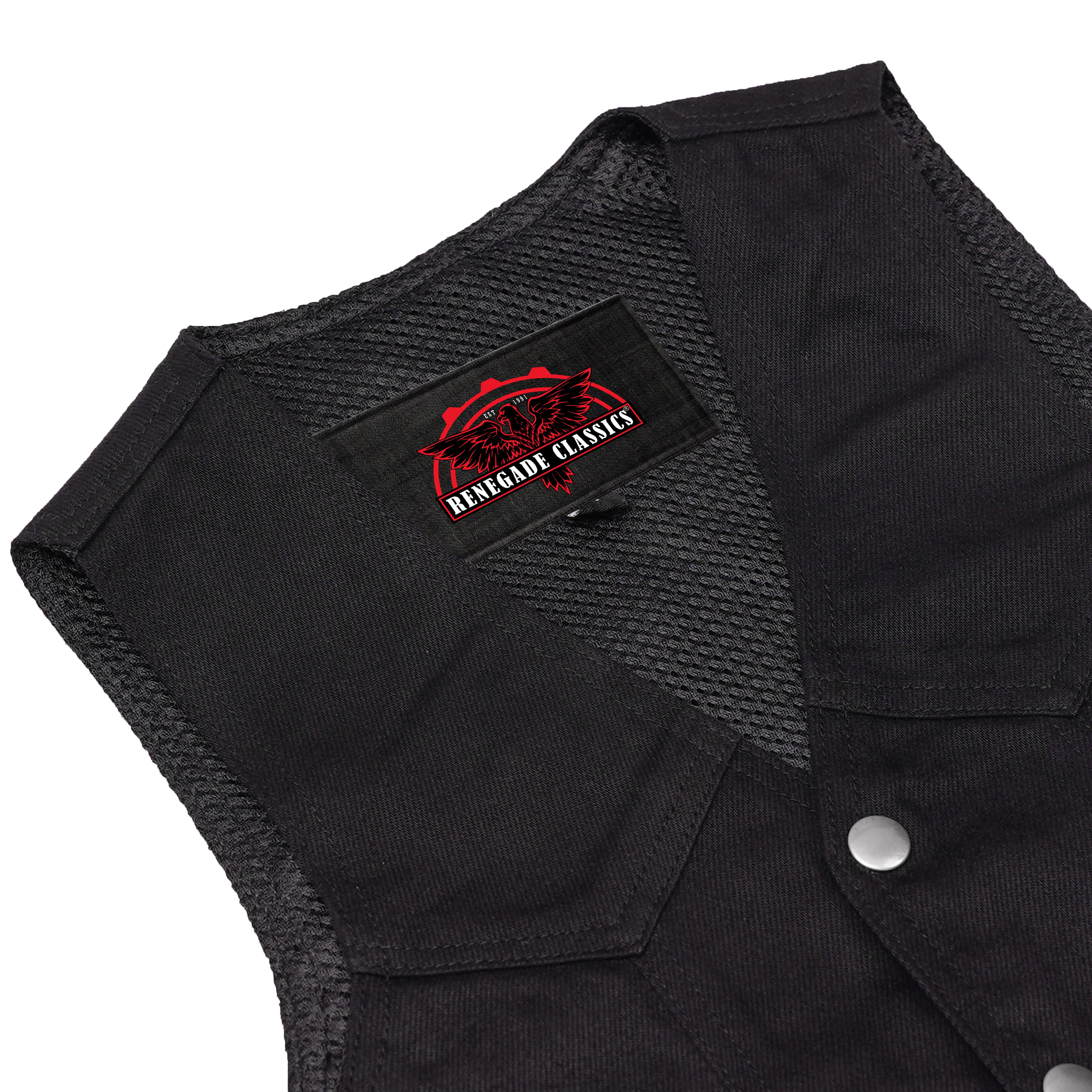 Blackened™ Black womens denim vest