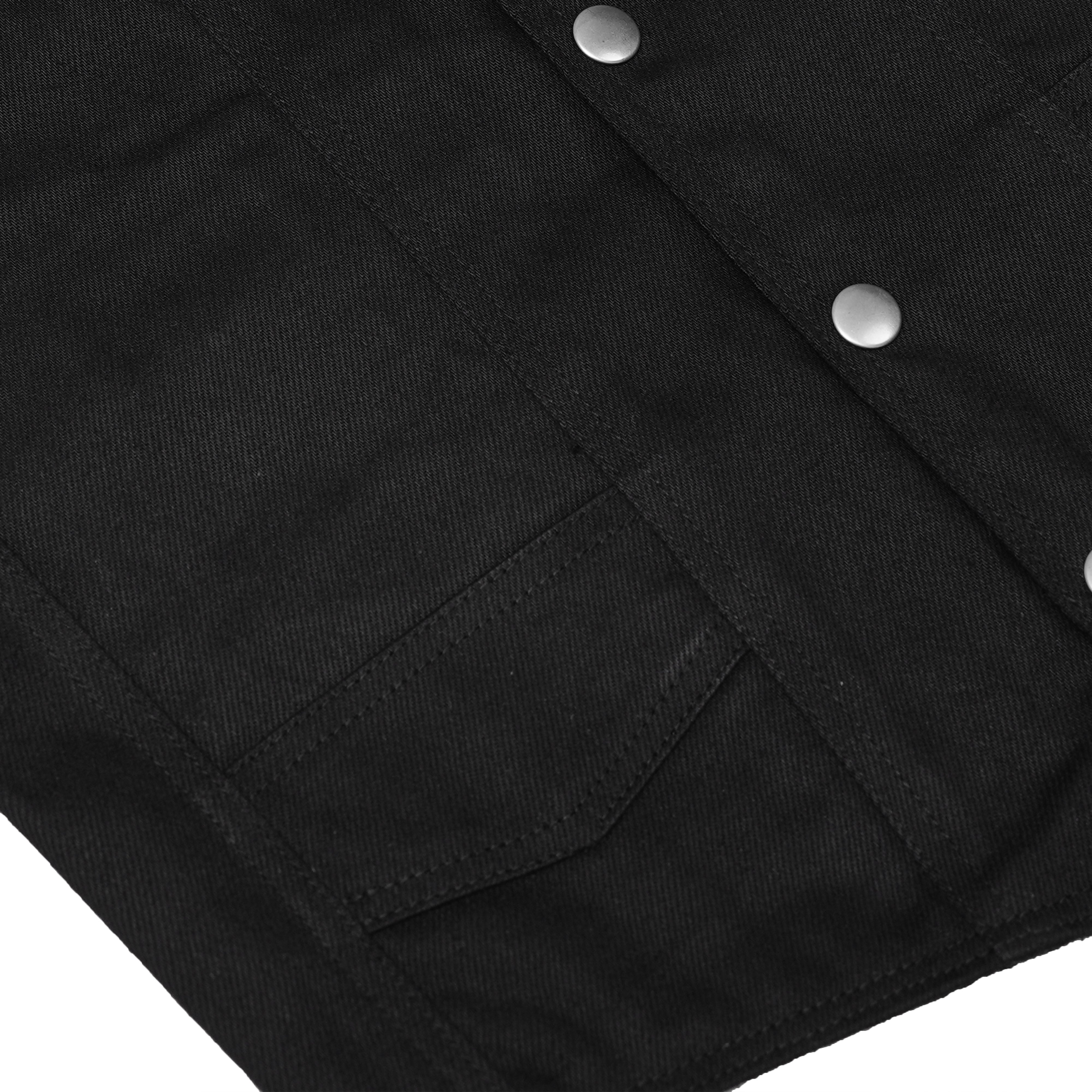 Blackened™ Black womens denim vest