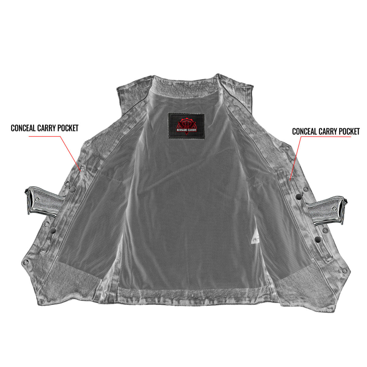 Haven™ Womens Denim Motorcycle Vest