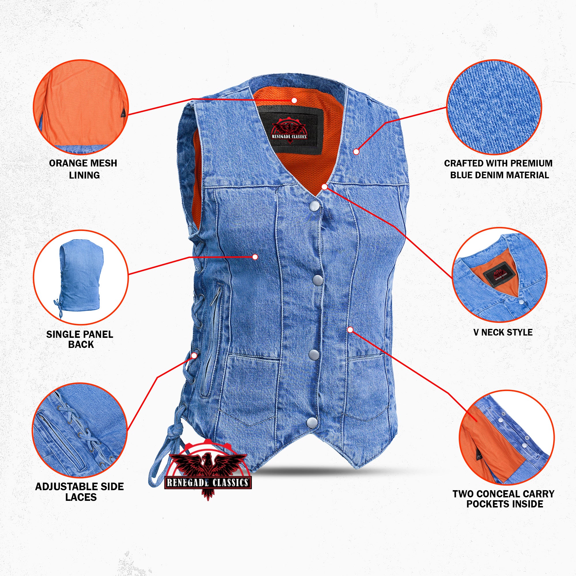 Blue Haven™ womens denim vest
