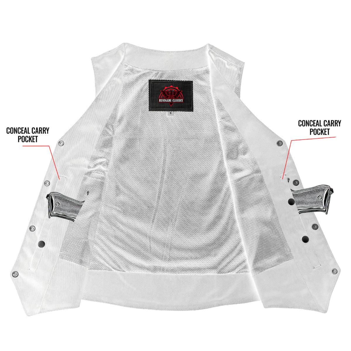 Breezy™ Womens Denim Motorcycle Vest