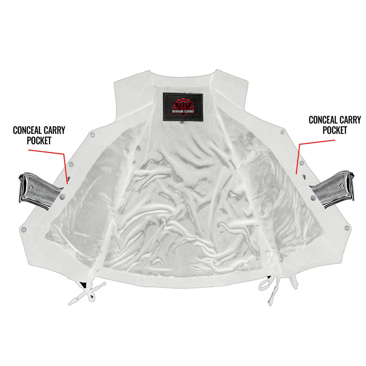 Retro Chic™ Womens Denim Motorcycle Vest