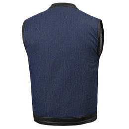 Dual-Tex™ Mens Denim Motorcycle Vest