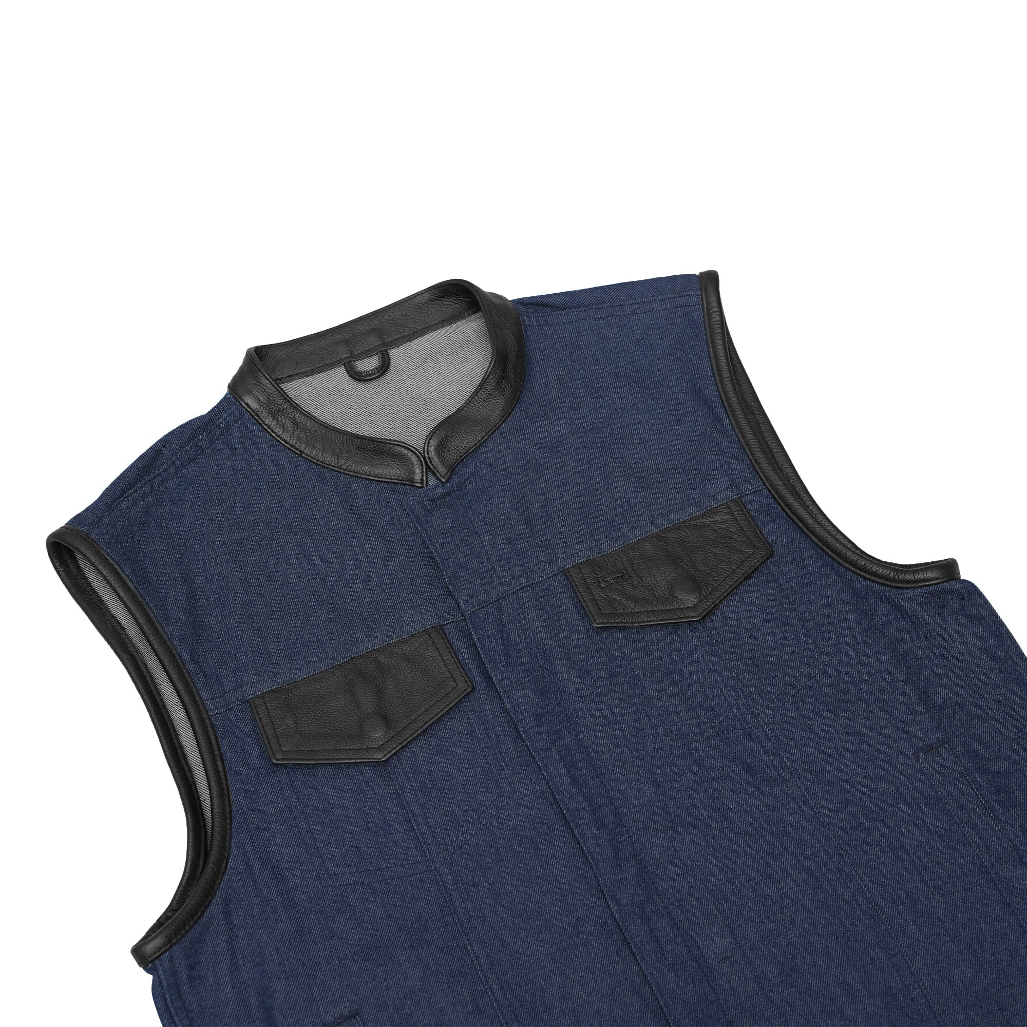Dual-Tex™ Mens Denim Motorcycle Vest