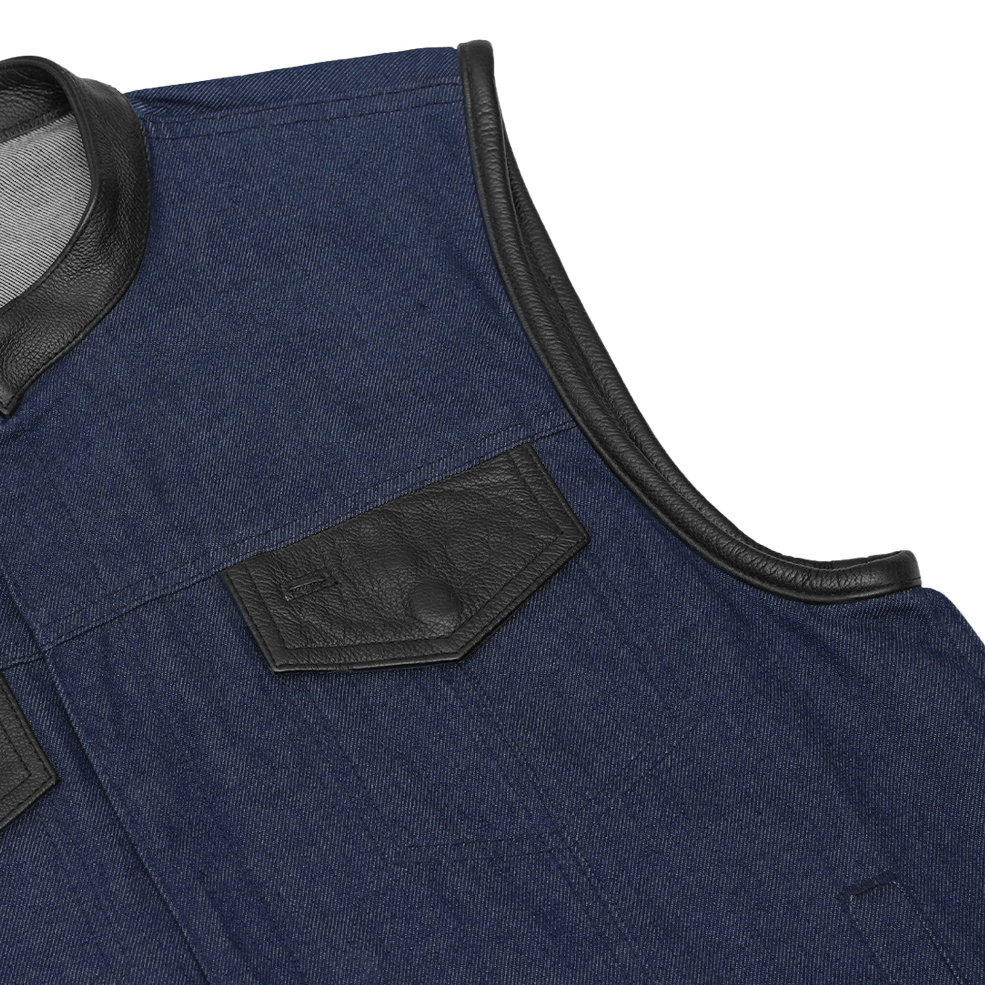 Dual-Tex™ Mens Denim Motorcycle Vest