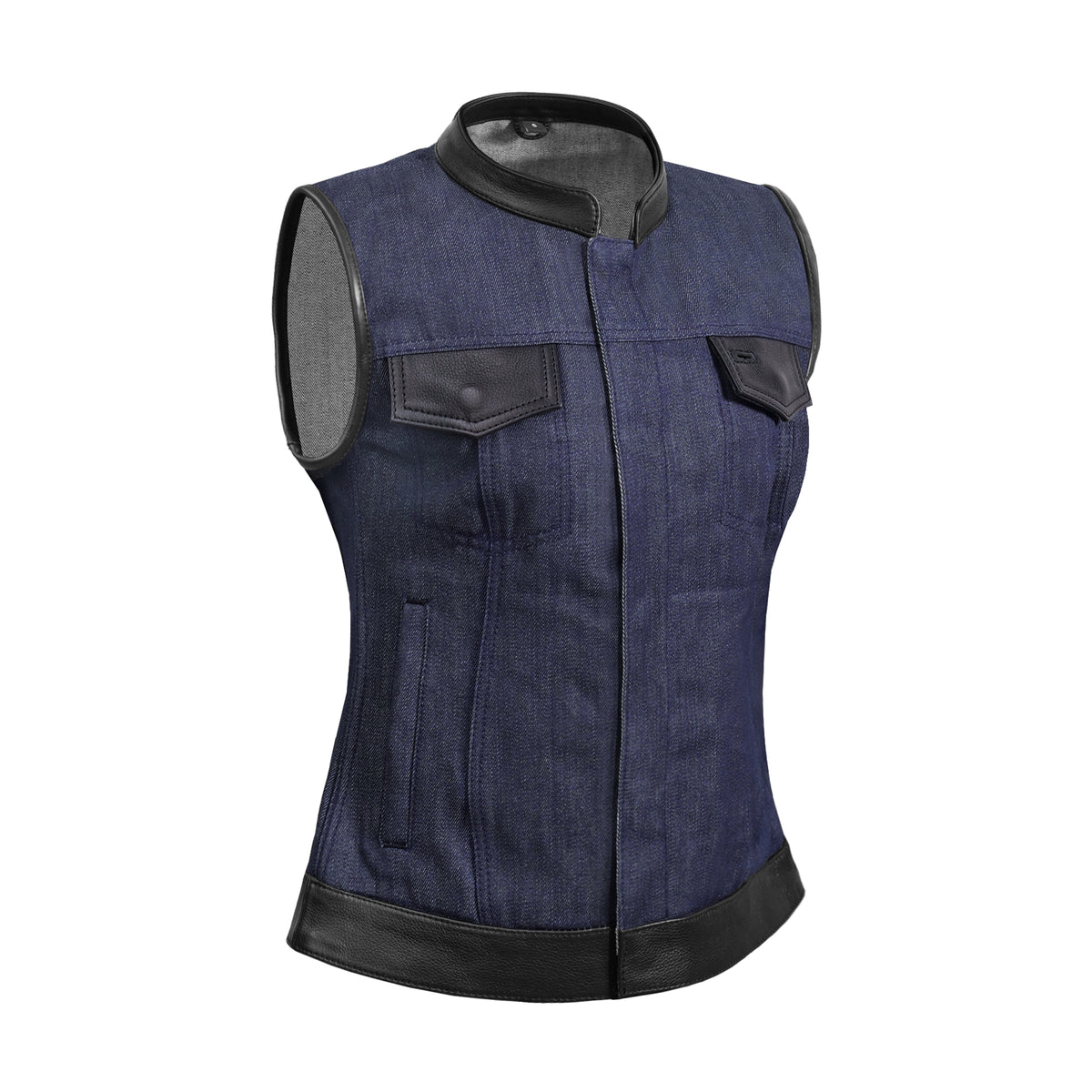 Broken Blue™ Womens Denim Motorcycle Vest