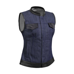 Broken Blue™ Womens Denim Motorcycle Vest