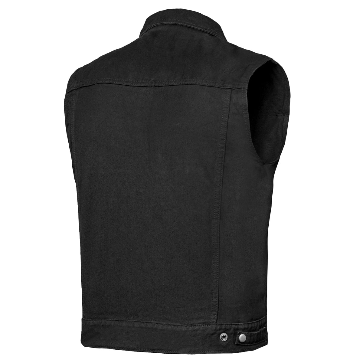 Dark Moto Mens Denim Motorcycle Vest