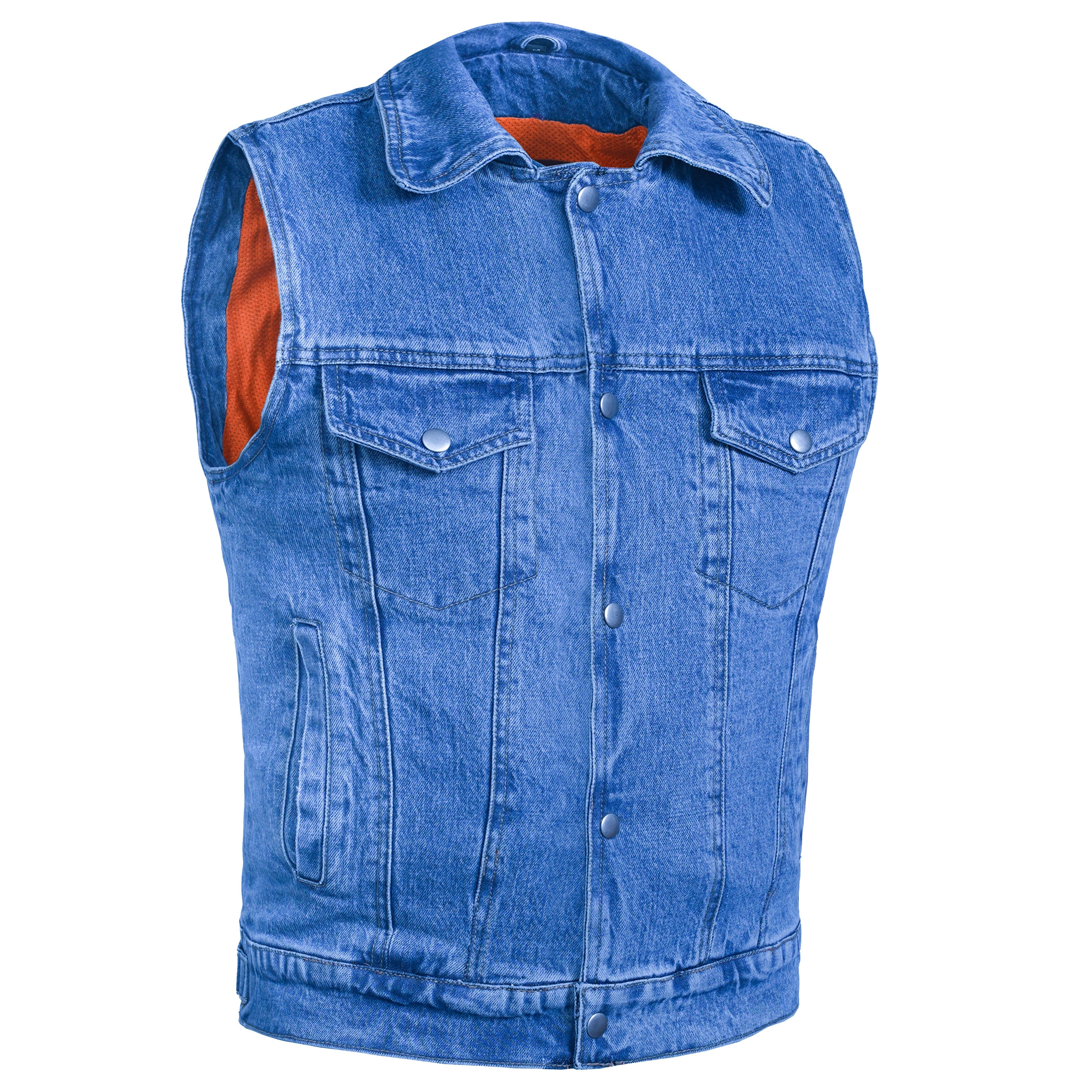 Bluebonnet™ Mens Denim Motorcycle Vest