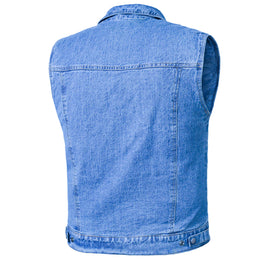 Blackguard™ Men's  Blue Denim Motorcycle Vest