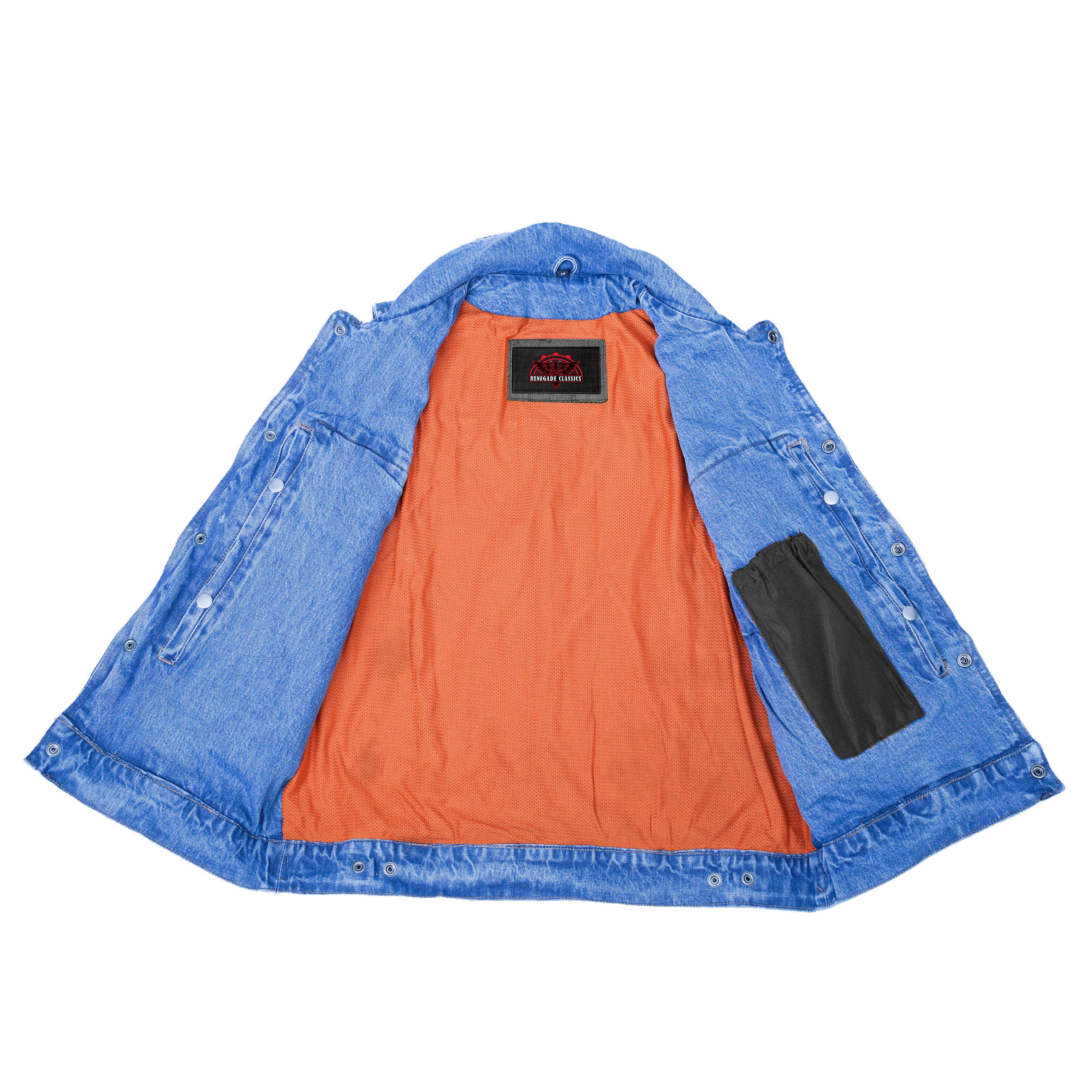Bluebonnet™ Mens Denim Motorcycle Vest