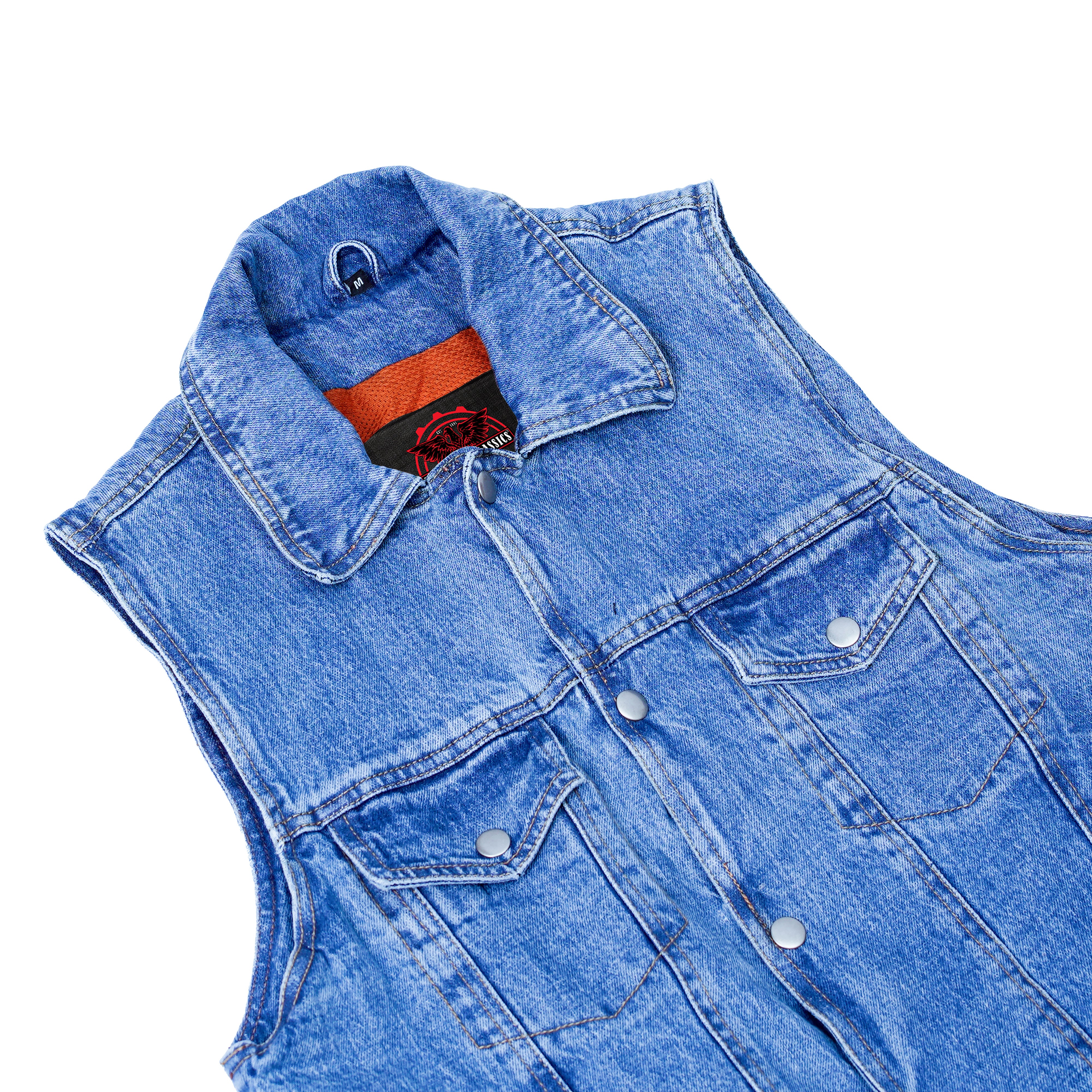 Bluebonnet™ Mens Denim Motorcycle Vest