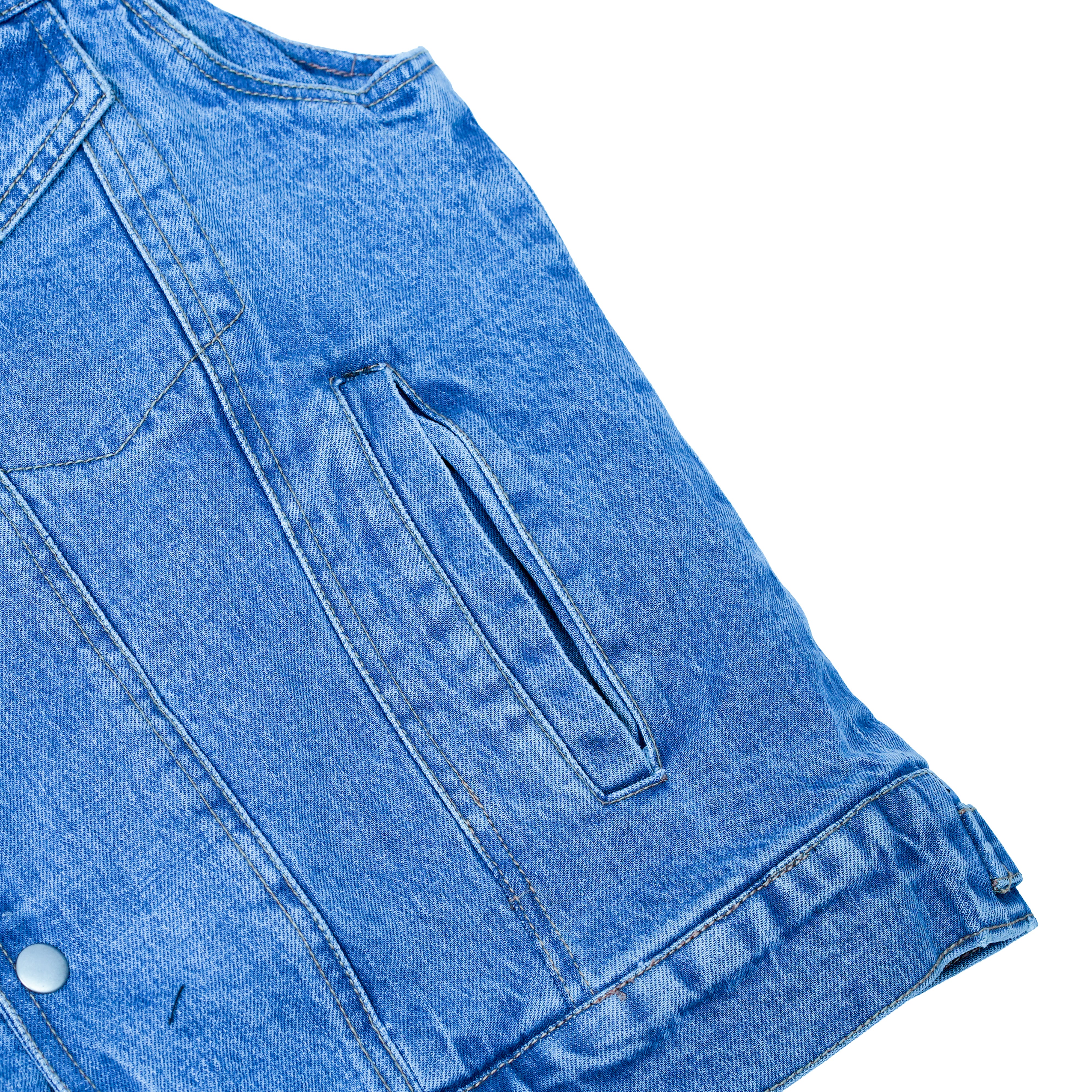 Bluebonnet™ Mens Denim Motorcycle Vest