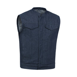 True blue™ Mens Denim Motorcycle Vest