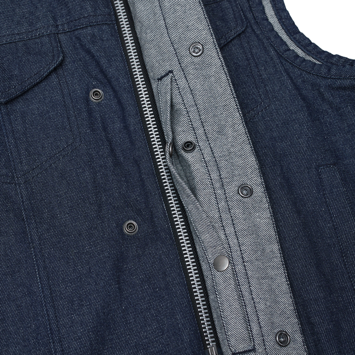 True blue™ Mens Denim Motorcycle Vest