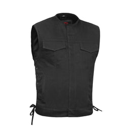 Dark Terrain™ Men's Black Denim Motorcycle Vest