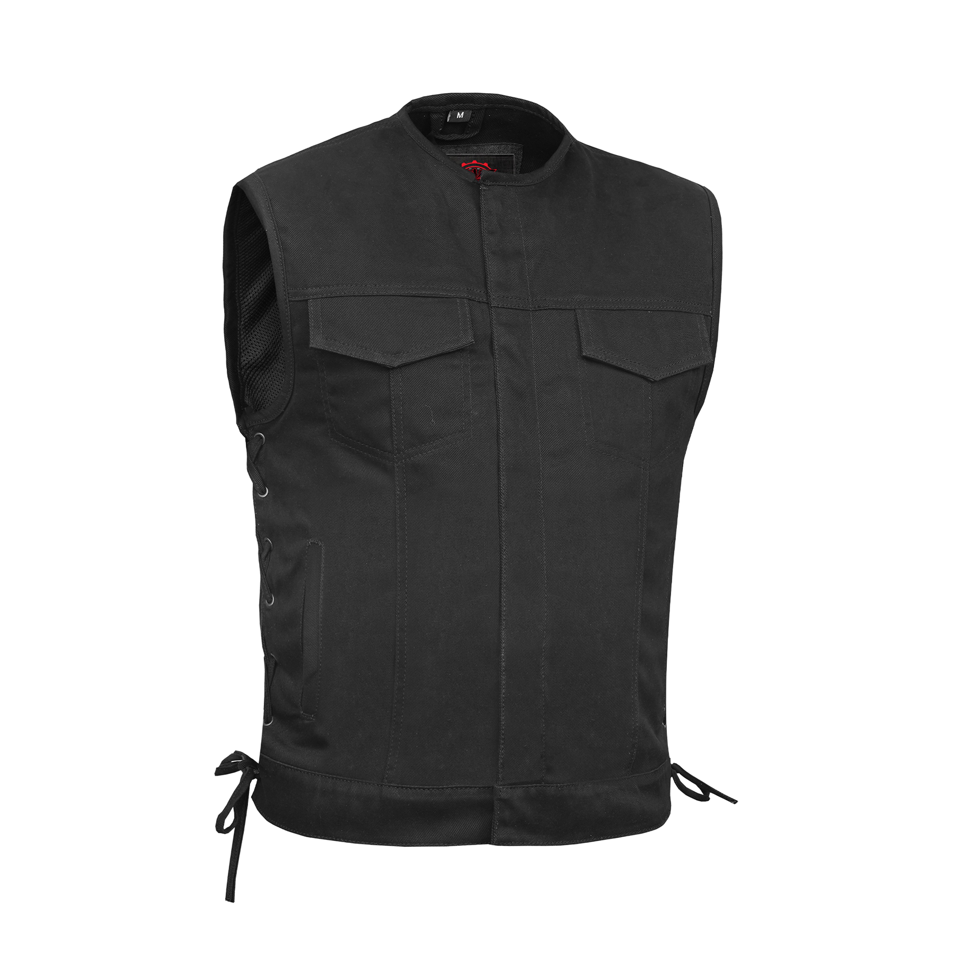 Dark Terrain™ Men's Black Denim Motorcycle Vest