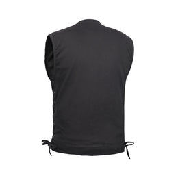 Dark Terrain™ Men's Black Denim Motorcycle Vest