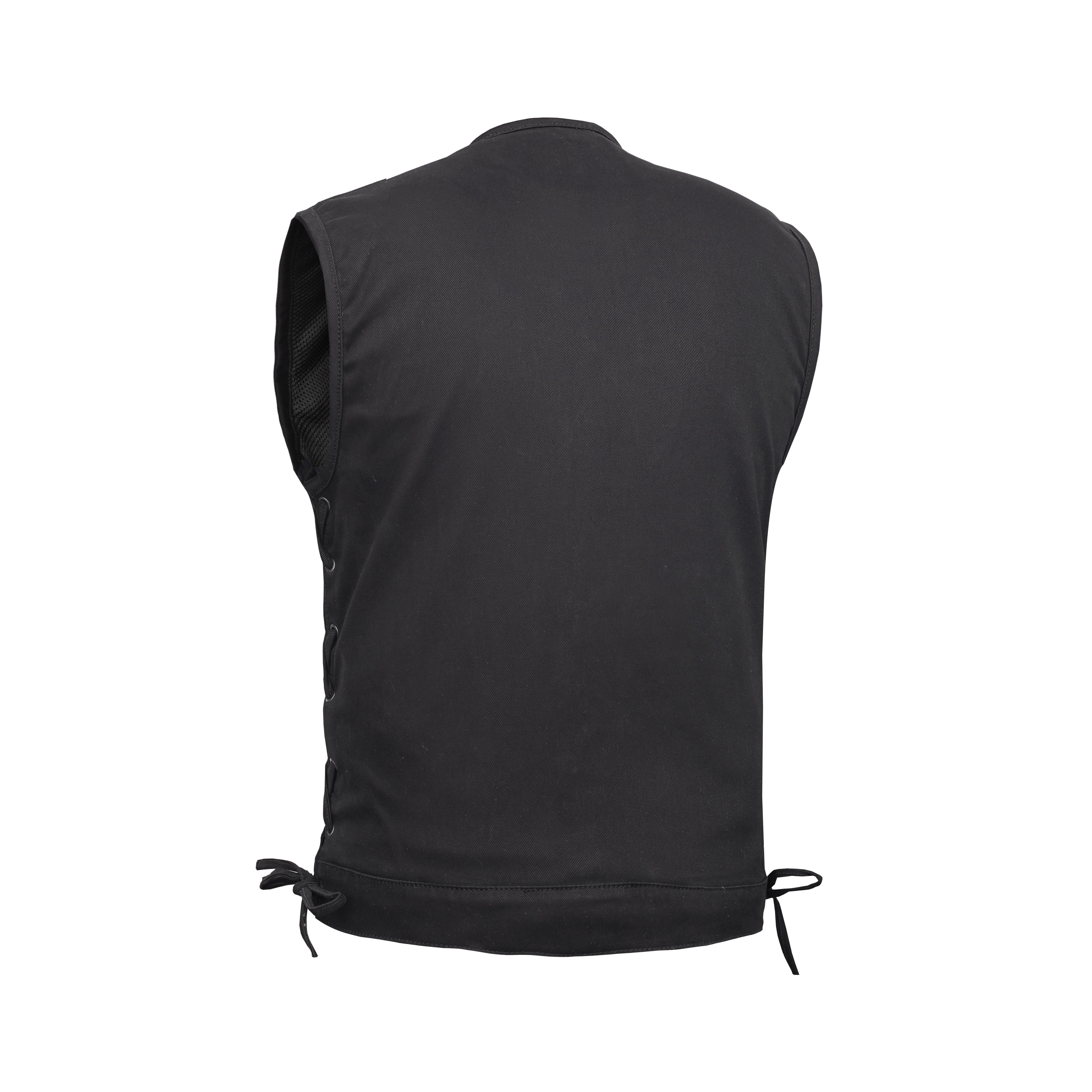 Dark Terrain™ Men's Black Denim Motorcycle Vest