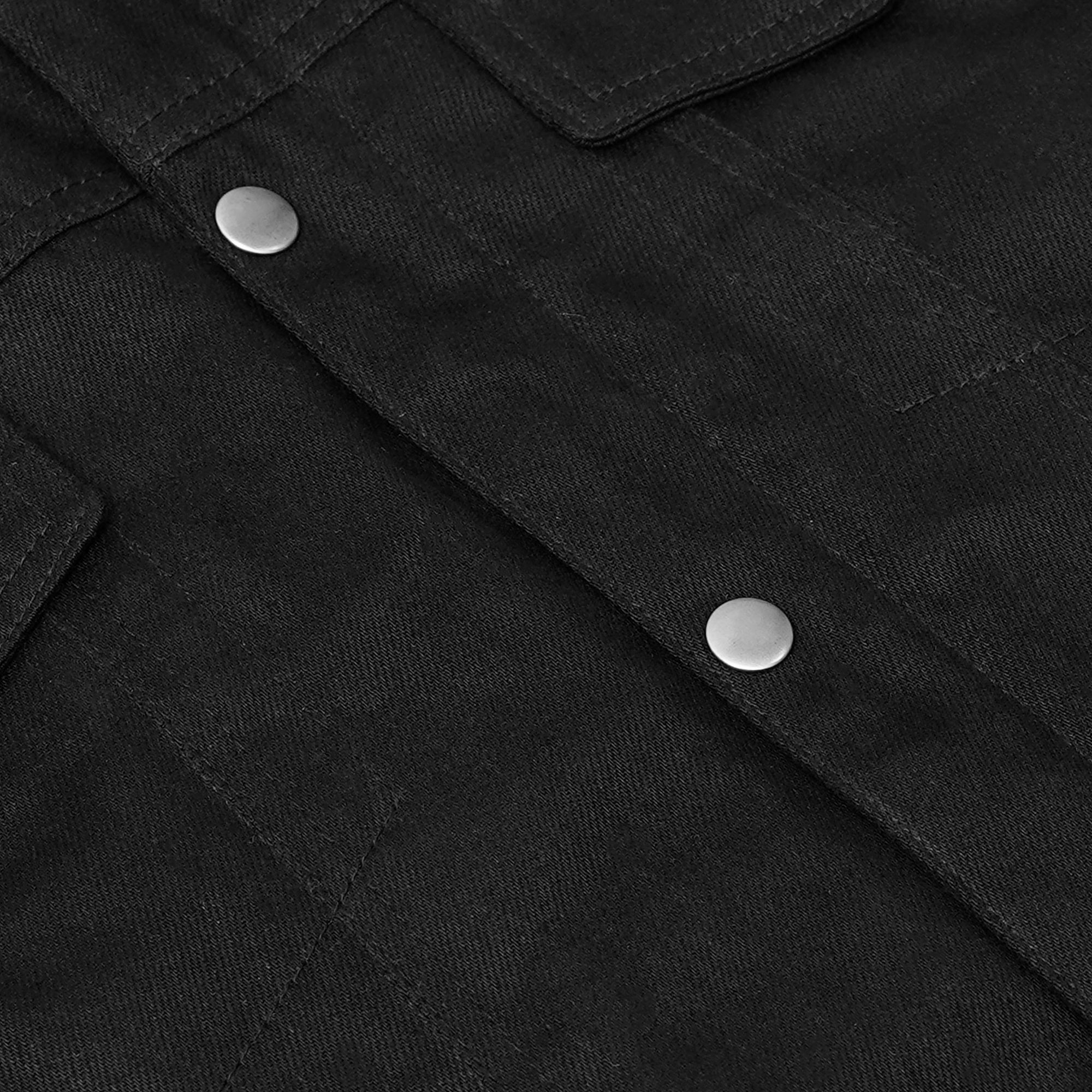 Darklock™ Men's Black Denim Motorcycle Vest