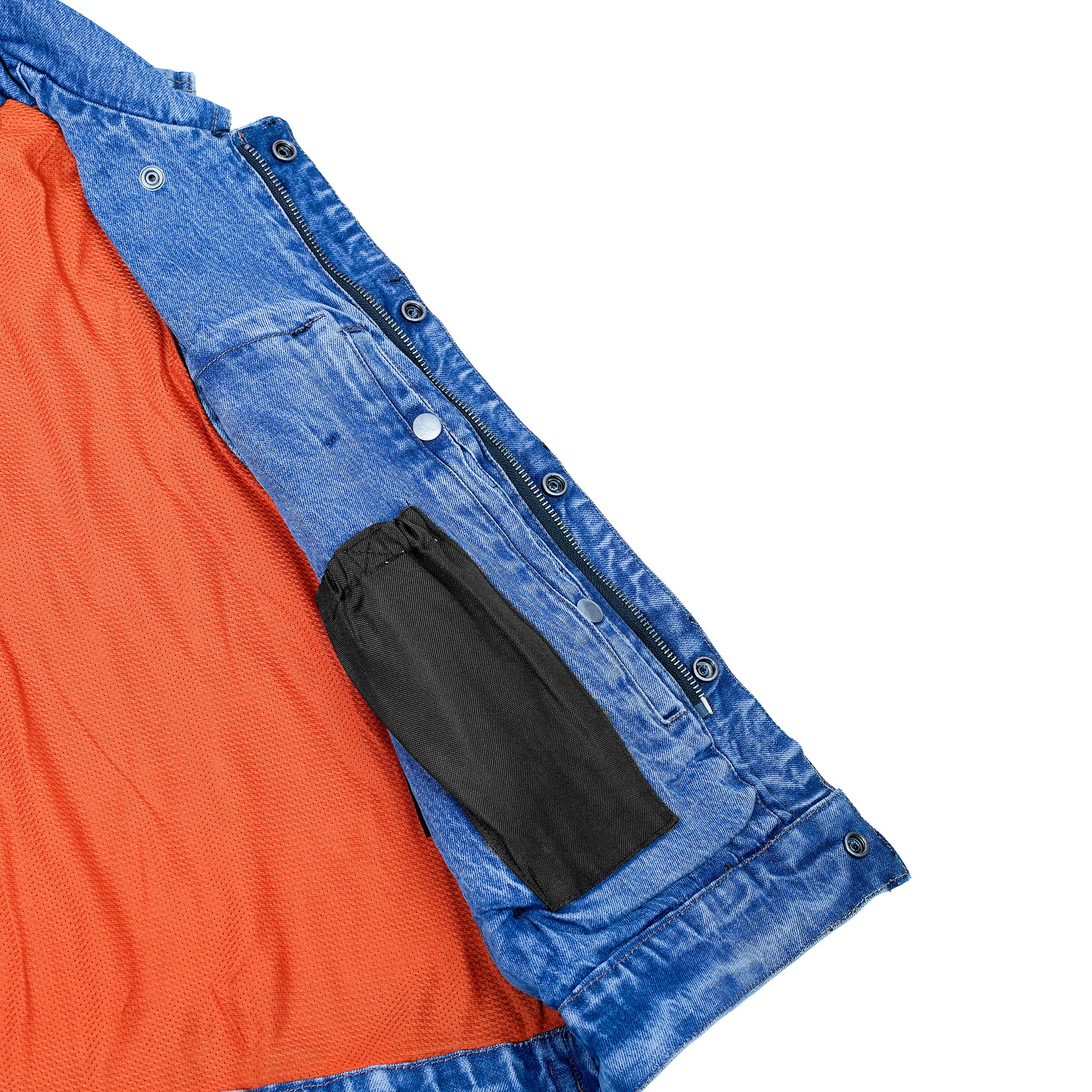Revival Mens Denim Motorcycle Vest