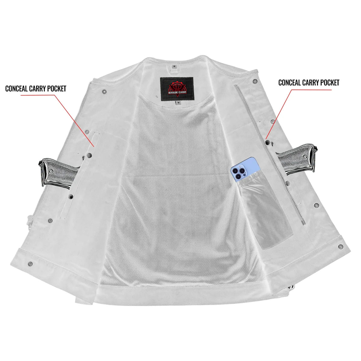 Nightcore™ Mens Denim Motorcycle Vest