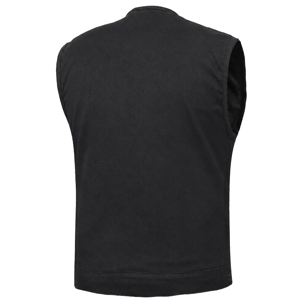 Nightcore™ Mens Black Denim Motorcycle Vest
