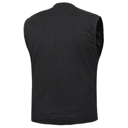 Nightcore™ Mens Black Denim Motorcycle Vest
