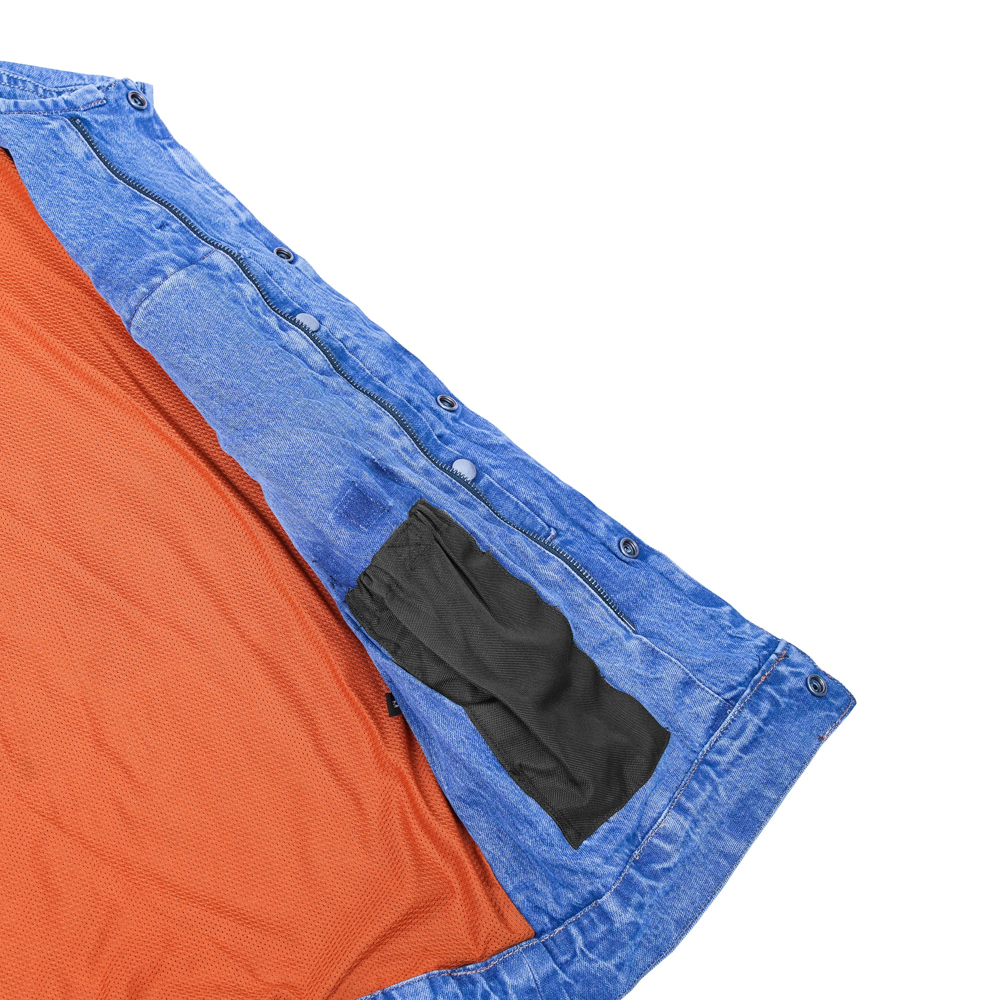 Storm hold™ Mens Blue Denim Motorcycle Vest