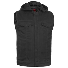 Shadowhood™ Men's Black Denim Motorcycle Vest