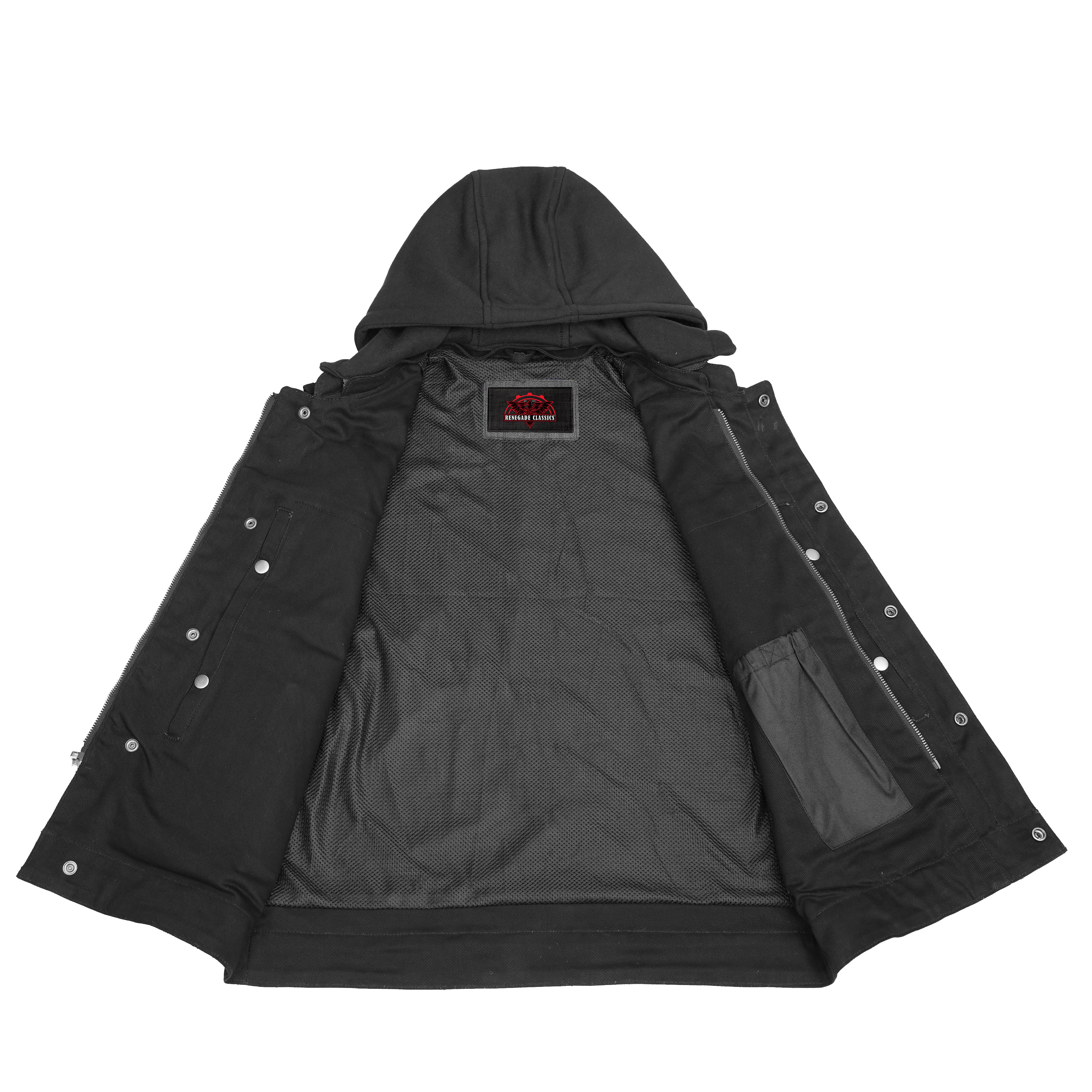 Shadowhood™ Men's Black Denim Motorcycle Vest
