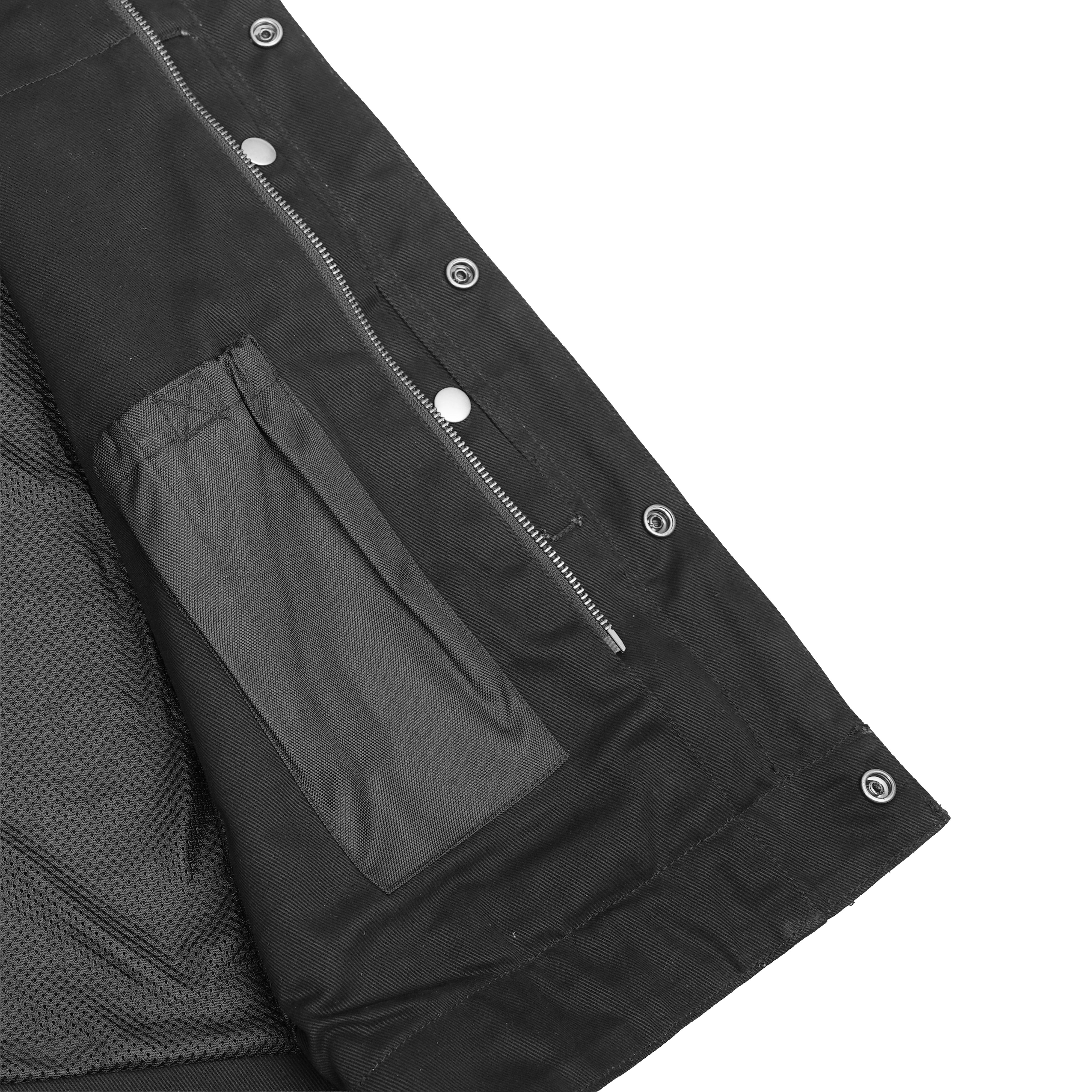Shadowhood™ Men's Black Denim Motorcycle Vest