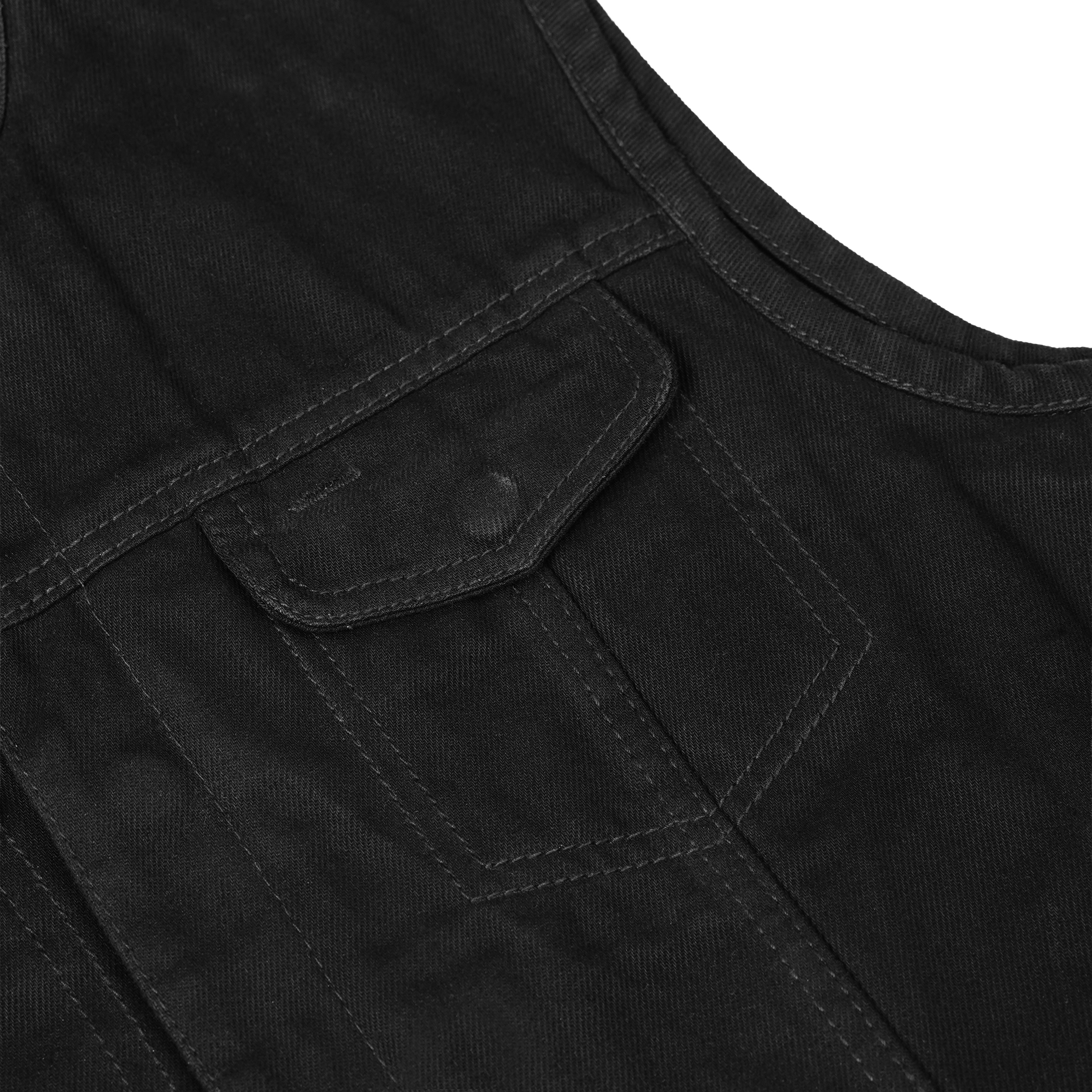 Dark Blossom™ Black womens denim vest