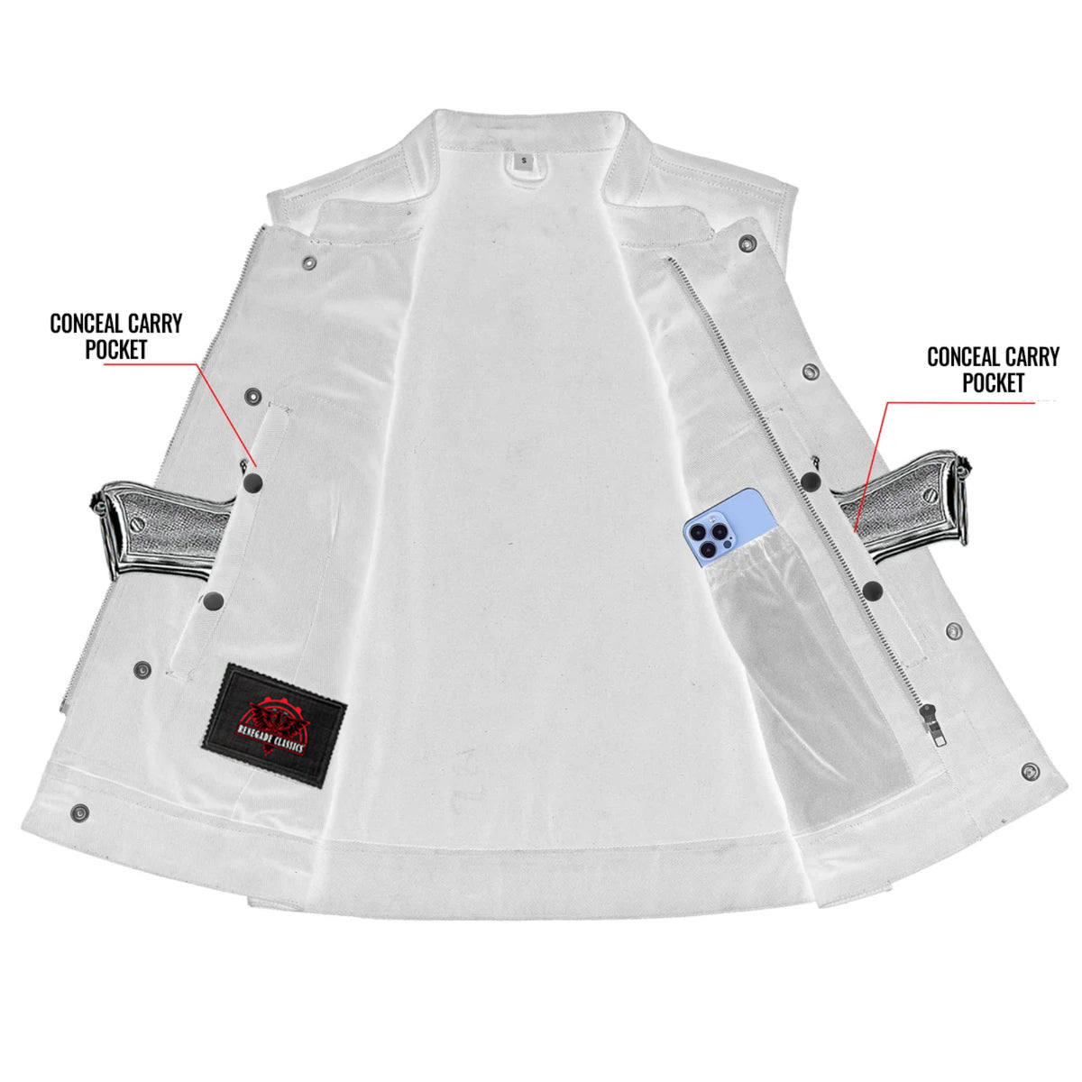Black Soul™ Womens Denim Motorcycle Vest