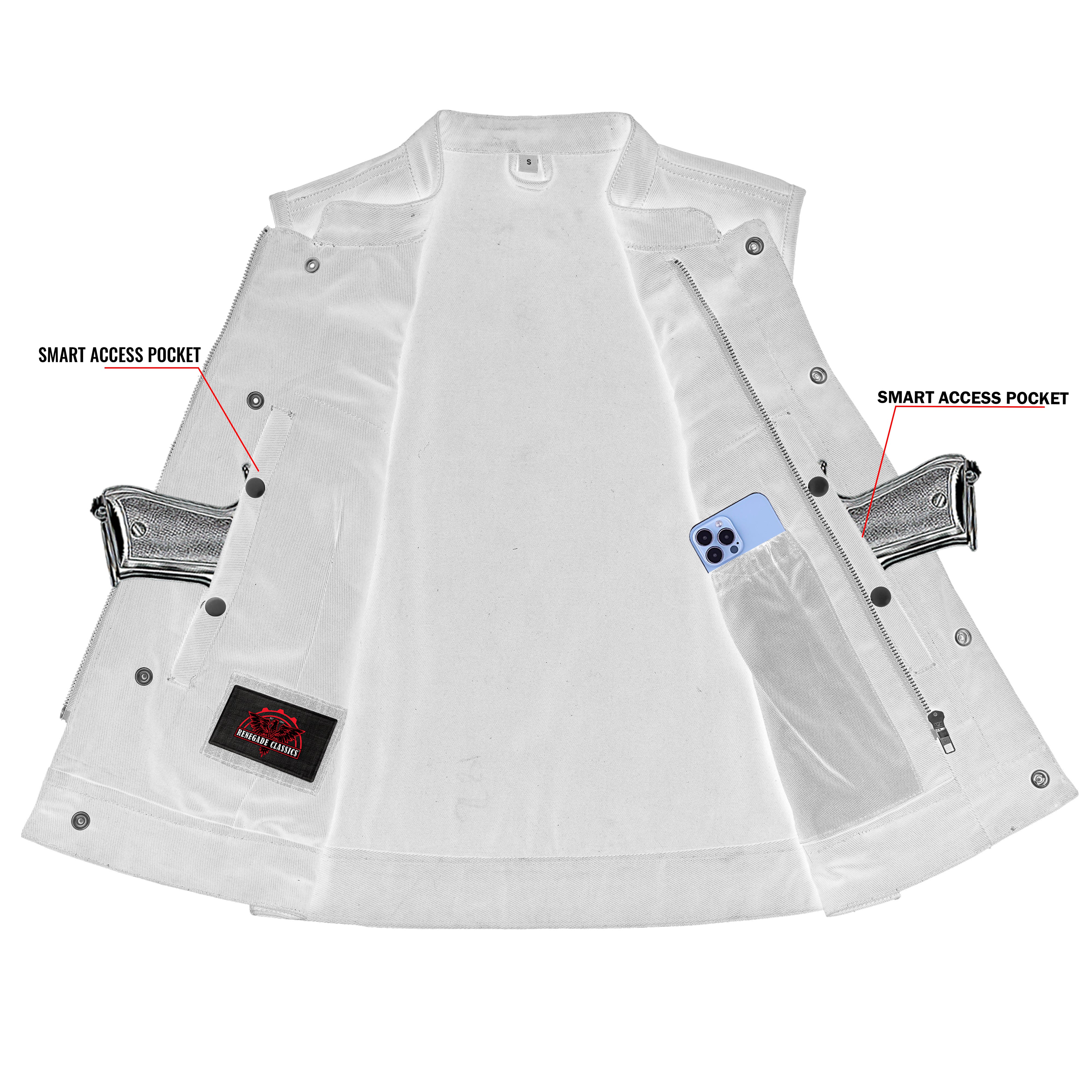 Black Soul™ womens denim vest